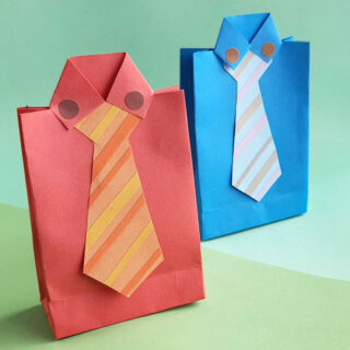 Fathers Day Gift Bag - An Easy Paper Craft * Moms and Crafters