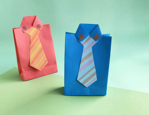 Fathers Day Gift Bag - An Easy Paper Craft * Moms and Crafters