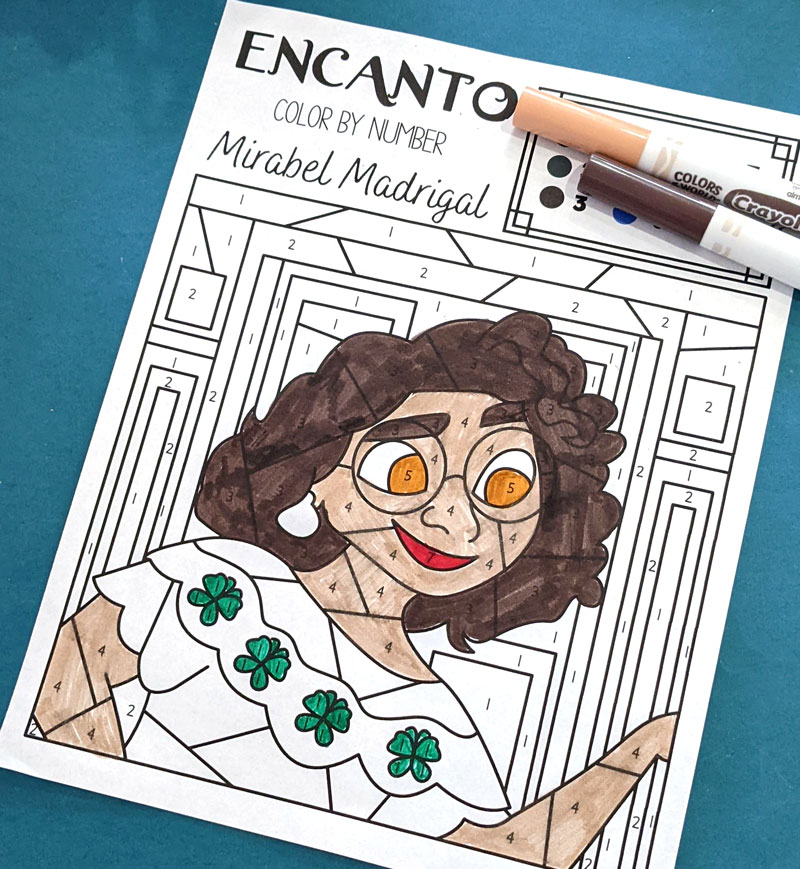 Mirabel Madrigal Encanto Coloring Page for Kids - Free Encanto Printable  Coloring Pages Online for Kid…