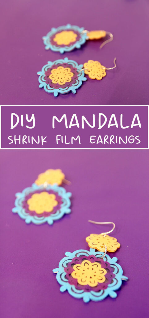 shrinky dink earrings with a free template moms and crafters