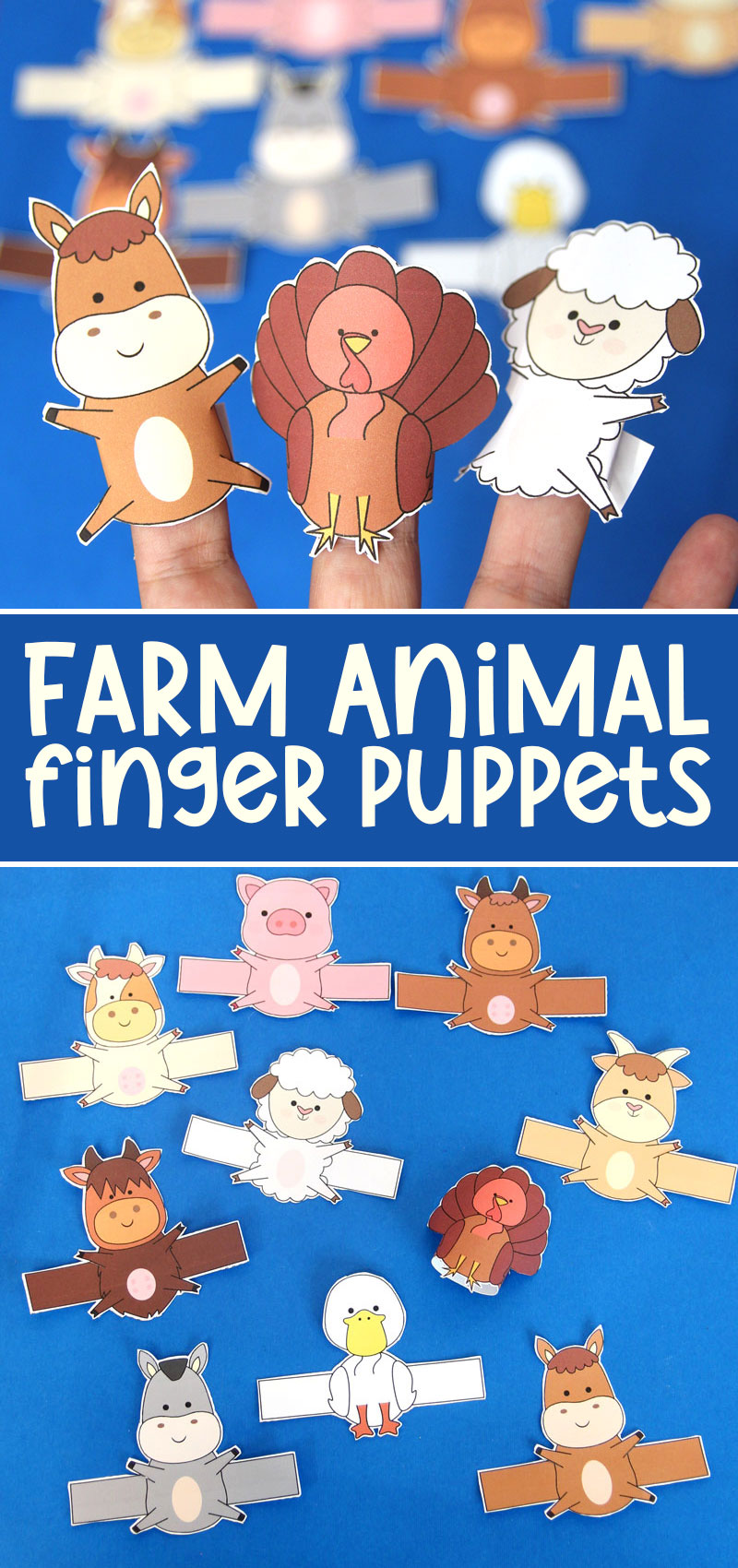 Farm Animal Finger Puppets * Moms and Crafters