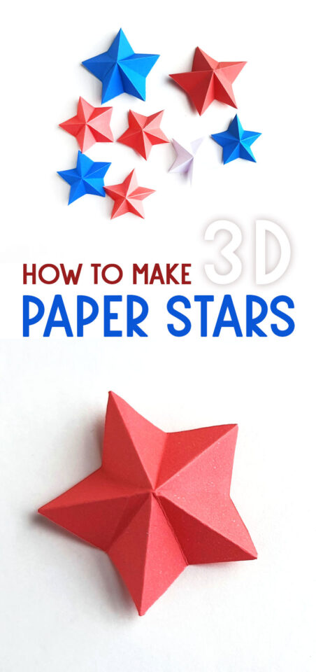 How to Make Paper 3D Stars * Moms and Crafters