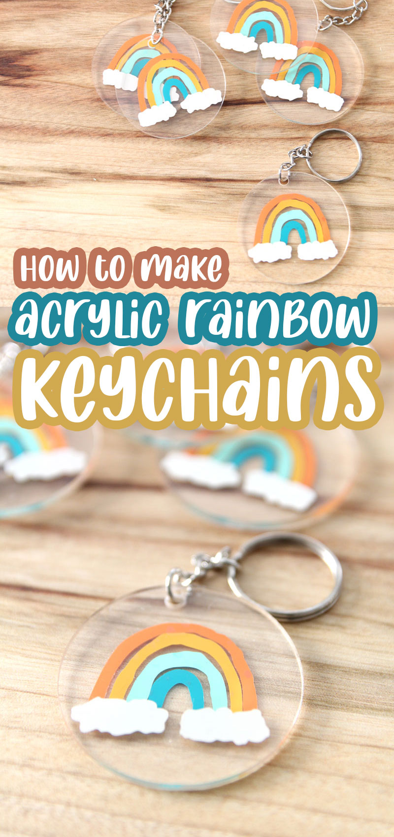 DIY Rainbow Keychains - a Fun Party Favor! * Moms and Crafters