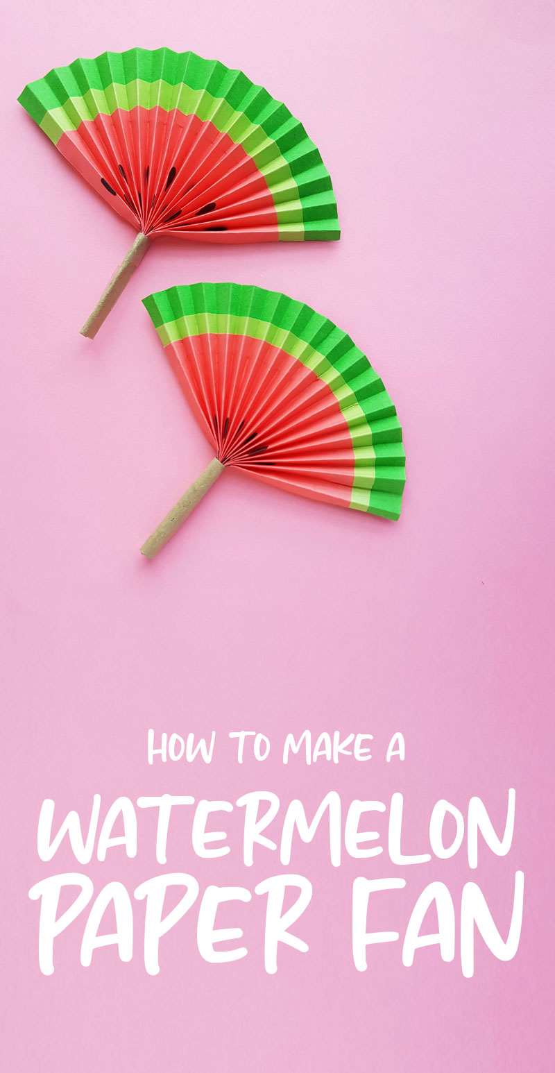 Watermelon Fan Paper Craft * Moms and Crafters