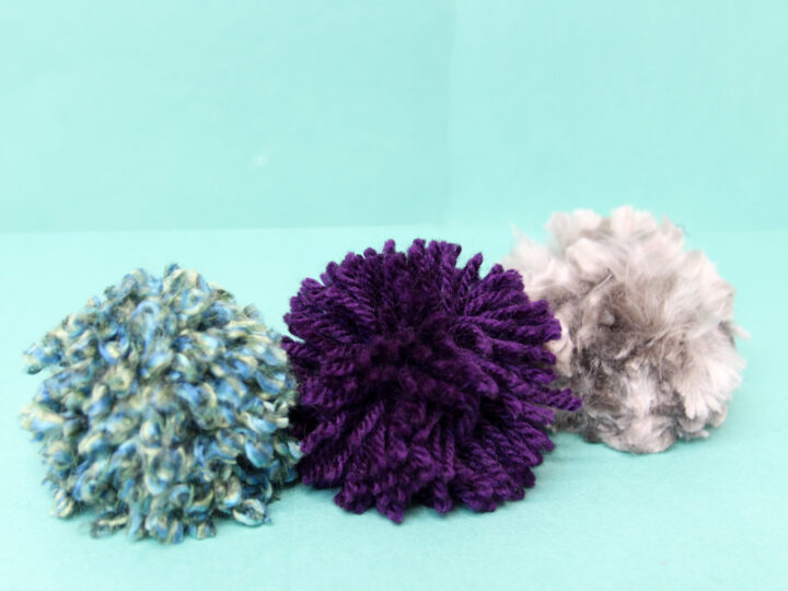 How to Make Pom Poms from Yarn 3 Ways * Moms and Crafters