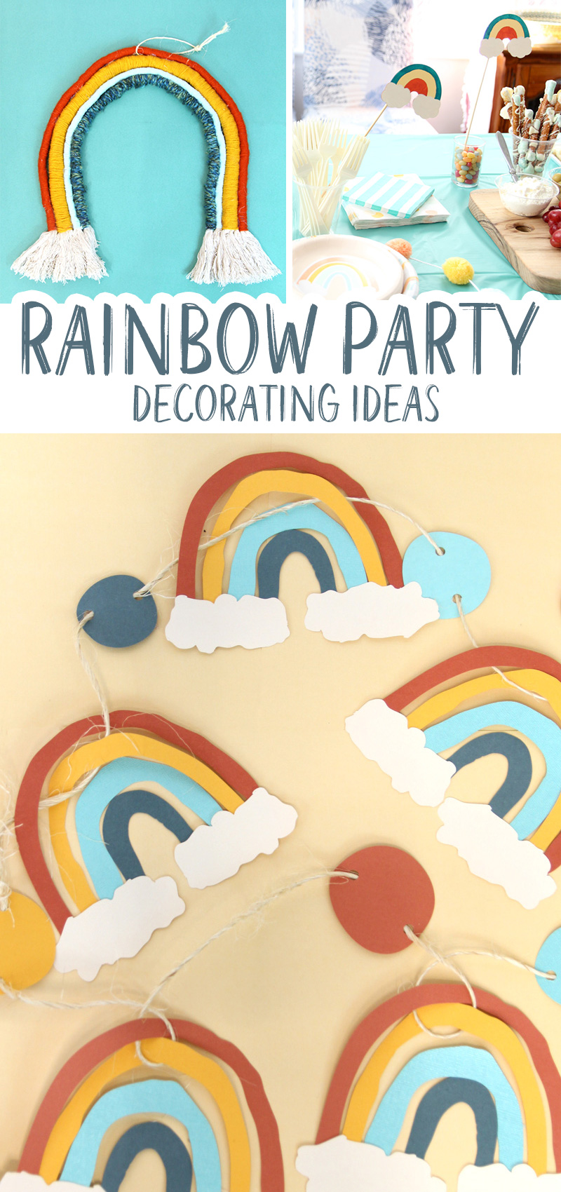 Rainbow Birthday Party Decorating Ideas * Moms and Crafters