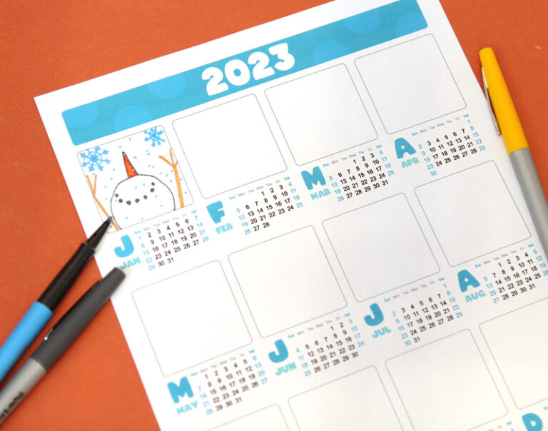 Draw Your Own Calendar (Updated for 2024) Free Printable