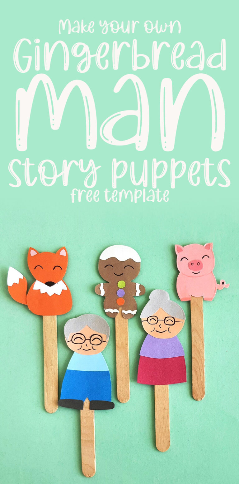 Gingerbread Man Puppets Templates * Moms and Crafters