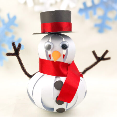 3D Paper Snowman * Moms and Crafters