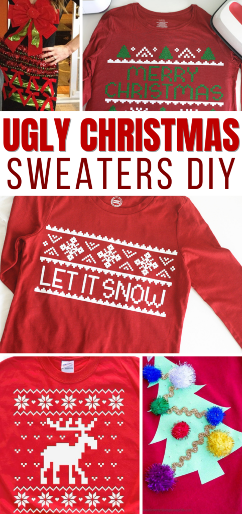 18 Ugly Christmas sweaters DIY Ideas * Moms and Crafters