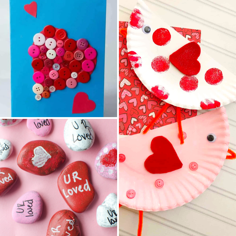 Toddler Valentines Day Cards - Red Ted Art - Kids Crafts