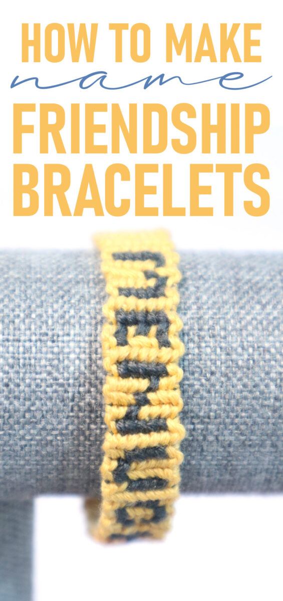 Name Friendship Bracelets with Free Printable Letter Graphs