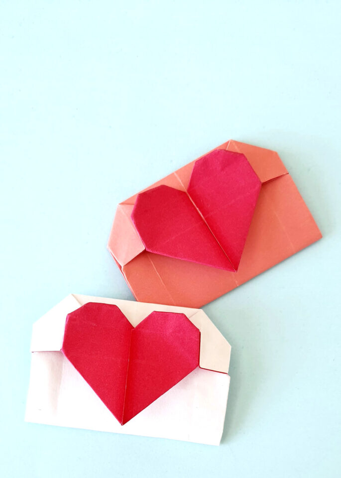 Origami Heart Envelope * Moms And Crafters