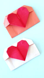 Origami Heart Envelope * Moms and Crafters