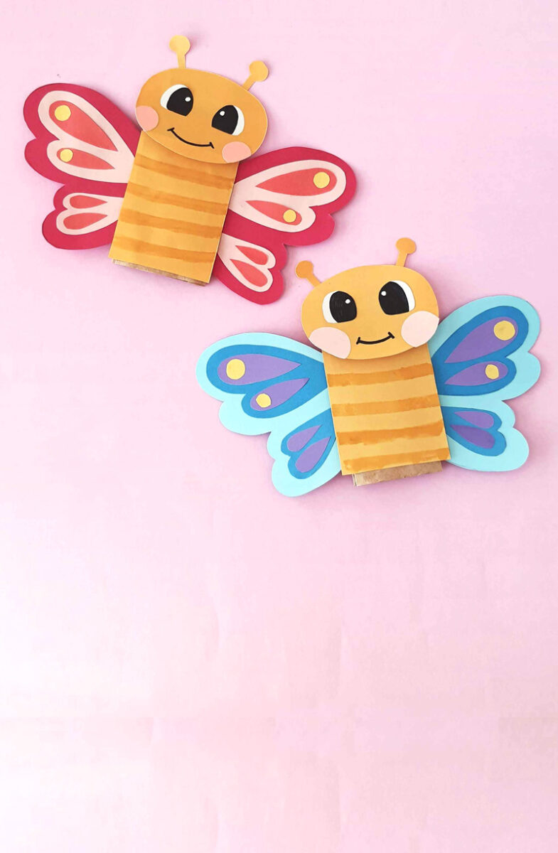 Butterfly Paper Bag Puppet * Moms And Crafters