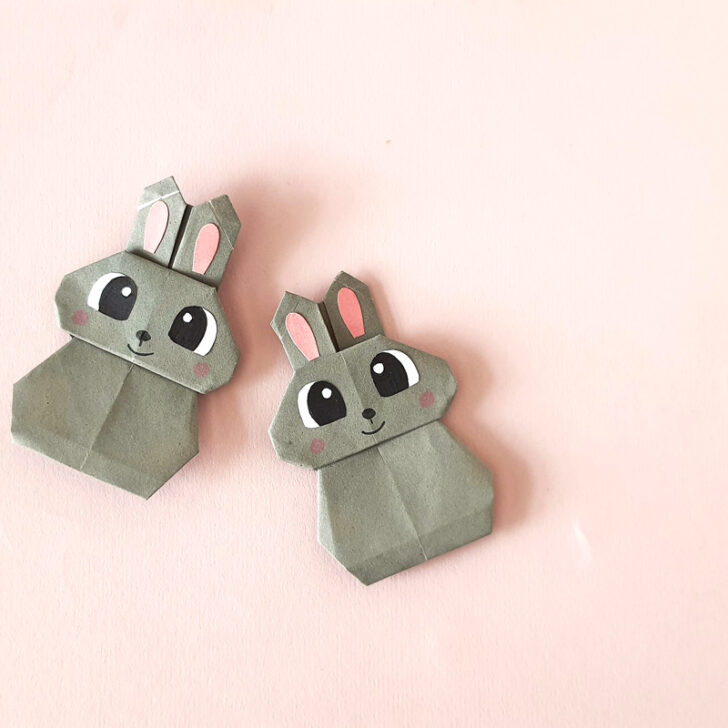 Origami Bunny Rabbit Step by Step * Moms and Crafters