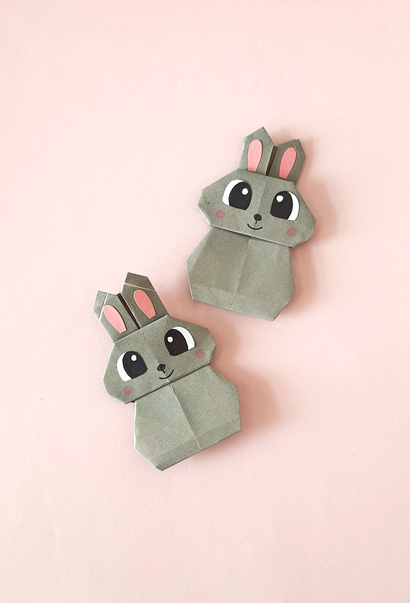 Origami Bunny Rabbit Step by Step * Moms and Crafters