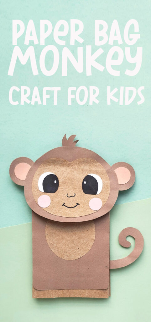 Paper Bag Monkey Puppet * Moms and Crafters