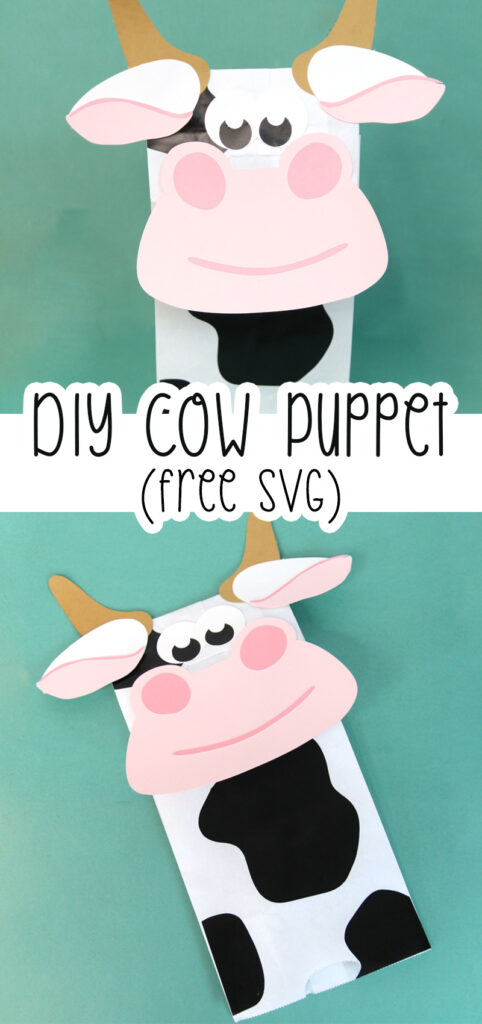 Cow Paper Bag Puppet and Favor Bag * Moms and Crafters