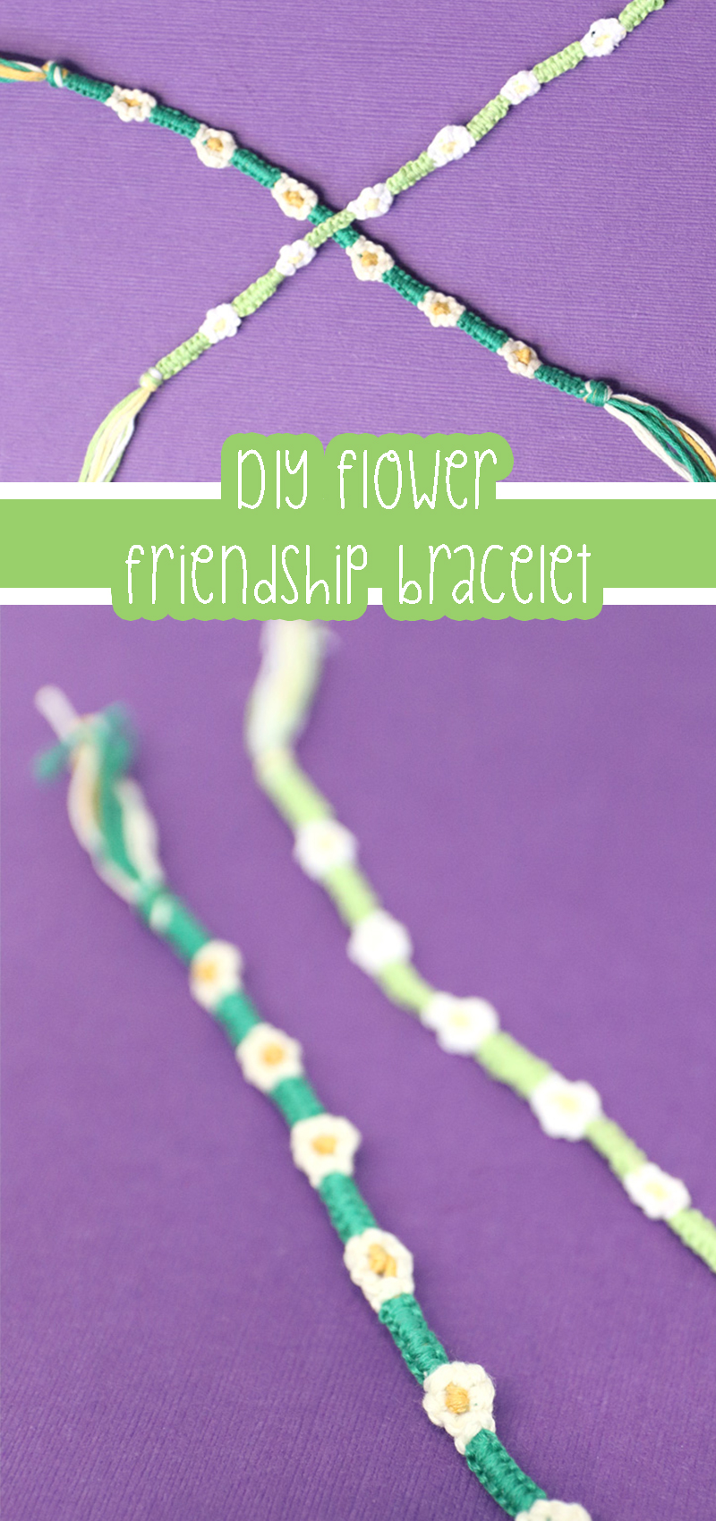 How to Make a 2 Color Macrame Square Knot Bracelet (Reversible