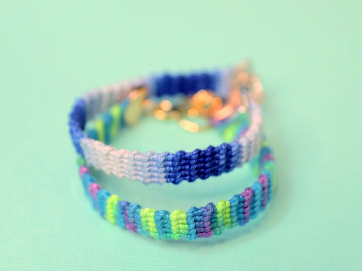How to Make Candy Stripe Friendship Bracelets - Sew Crafty Me