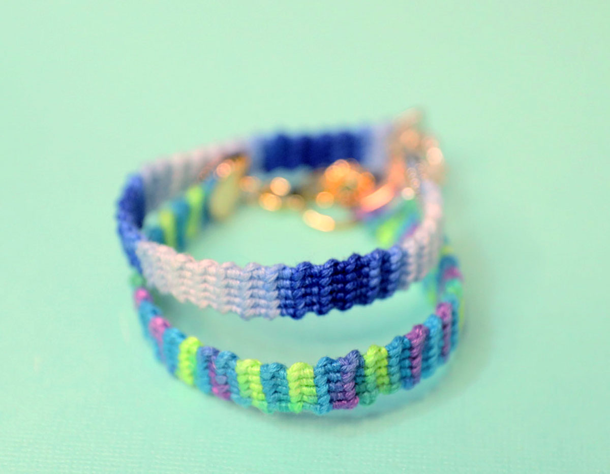 Purple candy stripe friendship bracelet – Crafts By Alessandra