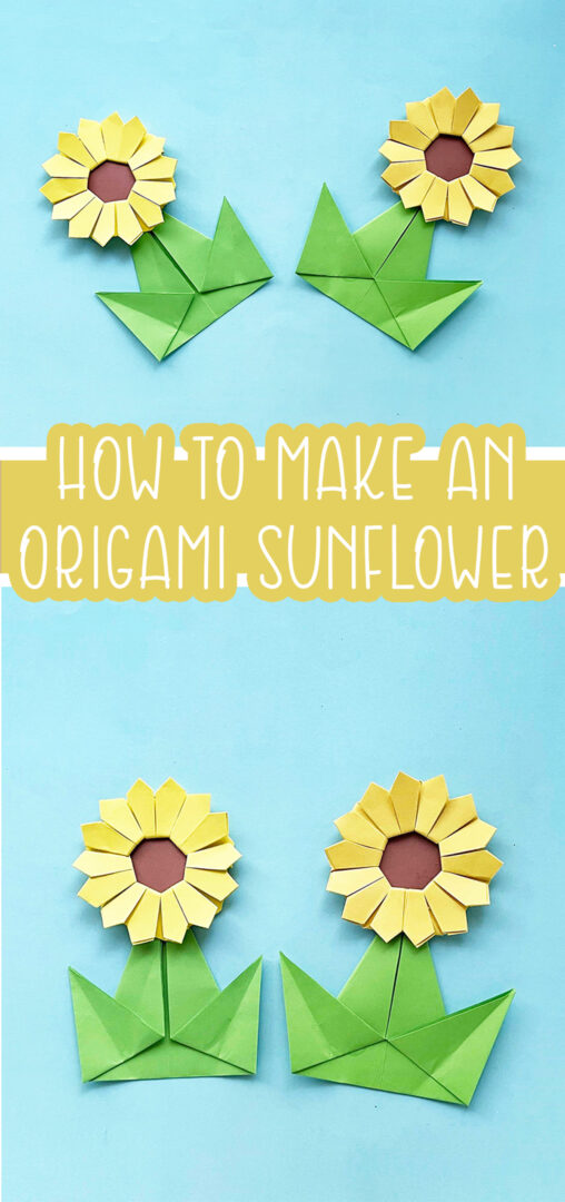 Simple Origami Sunflower Tutorial Moms And Crafters