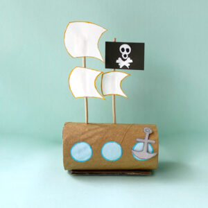 Cardboard Tube Pirate Ship Craft * Moms And Crafters