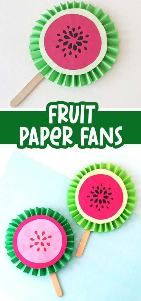 Fruit Paper Fans - A fun summer craft! * Moms and Crafters