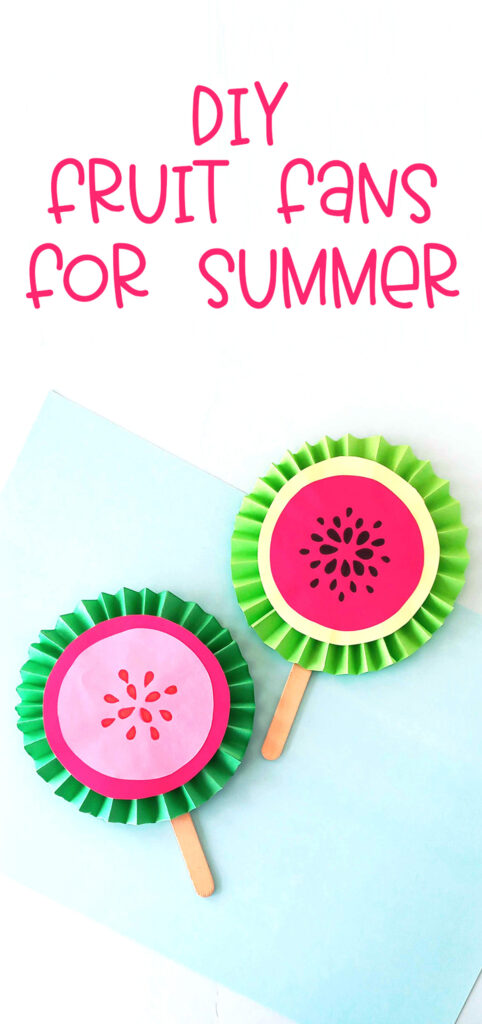 Fruit Paper Fans - A fun summer craft! * Moms and Crafters