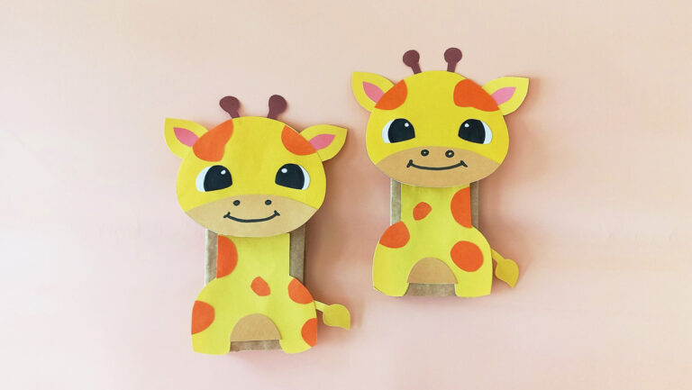 Giraffe Paper Bag Puppet