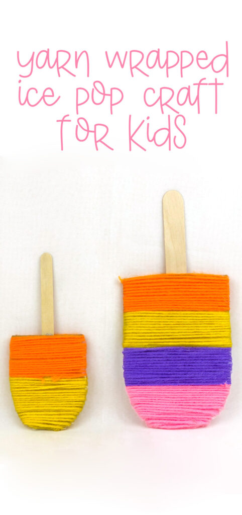 Popsicle Craft - Yarn Wrapping!