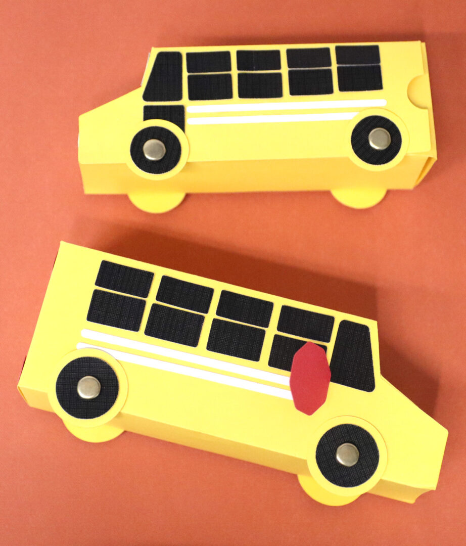 School Bus Template - Paper Toy or Gift Box! * Moms and Crafters