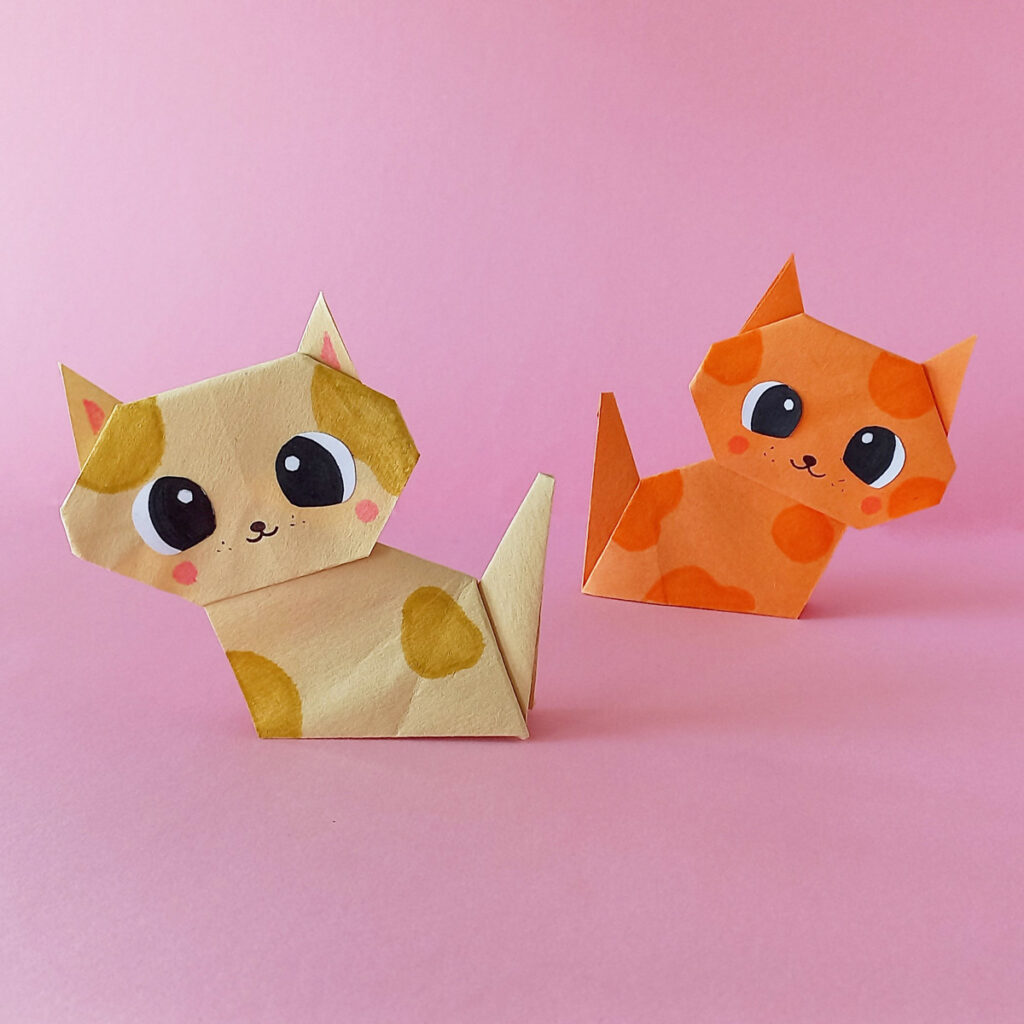 Origami Cat Tutorial * Moms and Crafters