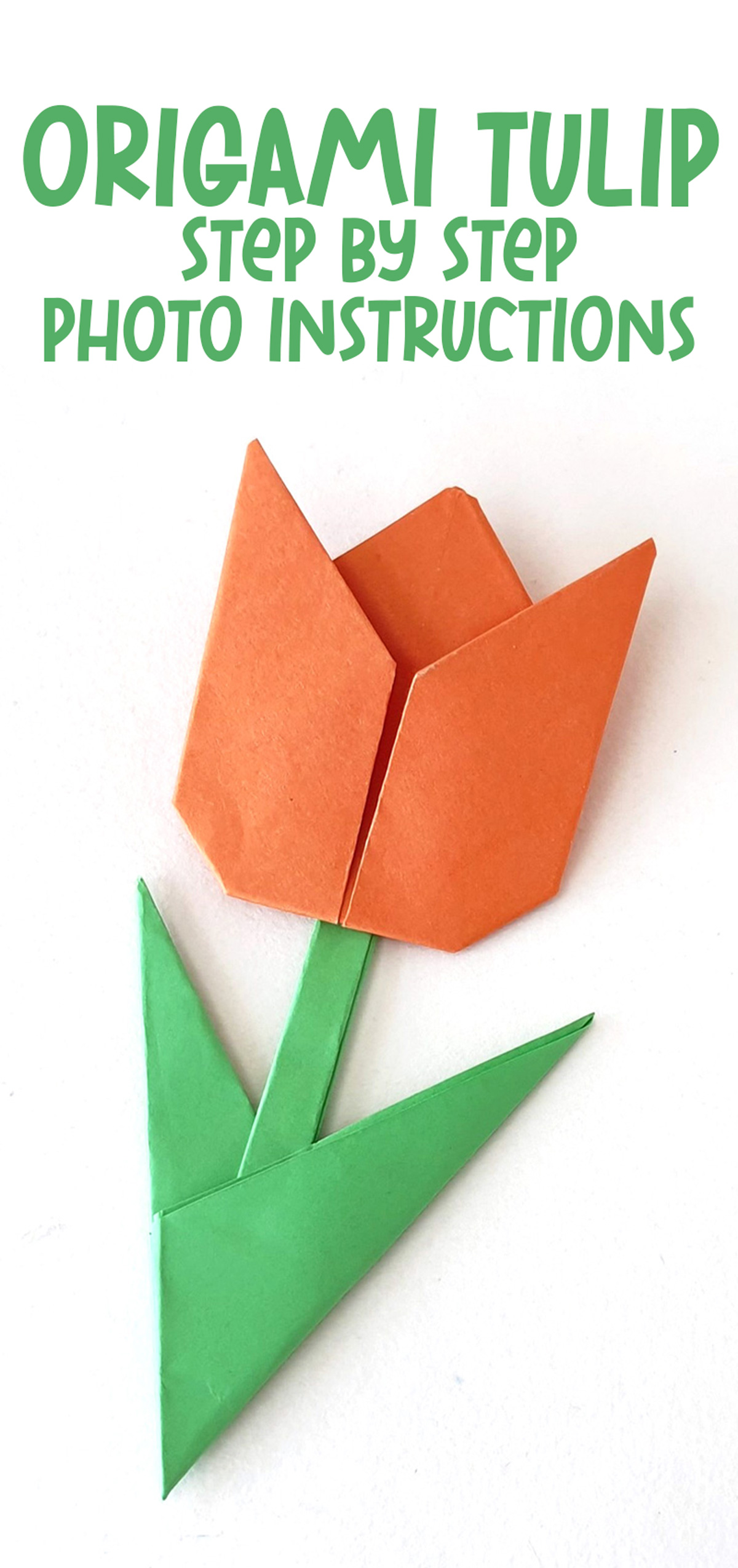 How to Fold an Origami Tulip * Moms and Crafters