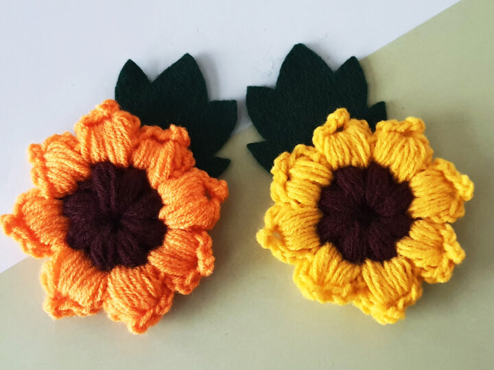 Puffy Crochet Sunflower - Printable Pattern