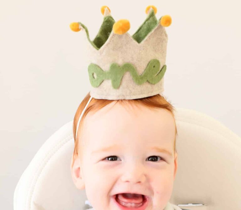 DIY Felt First Birthday Crown – Template